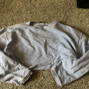 oversized cropped crewneck